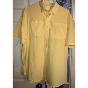 Reel Legends Men’s Fishing Shirt Bright Lemon Yellow Small